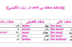 صفت در زبان انگلیسی