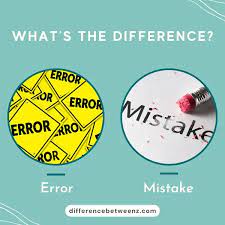 تفاوت mistake با error