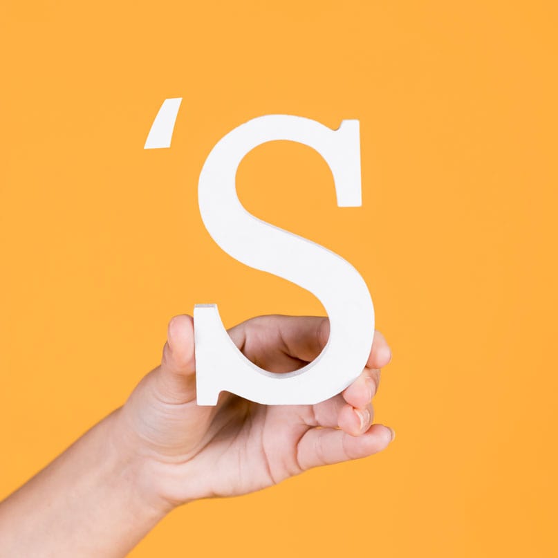 کاربرد آپاستروف s -گرامری